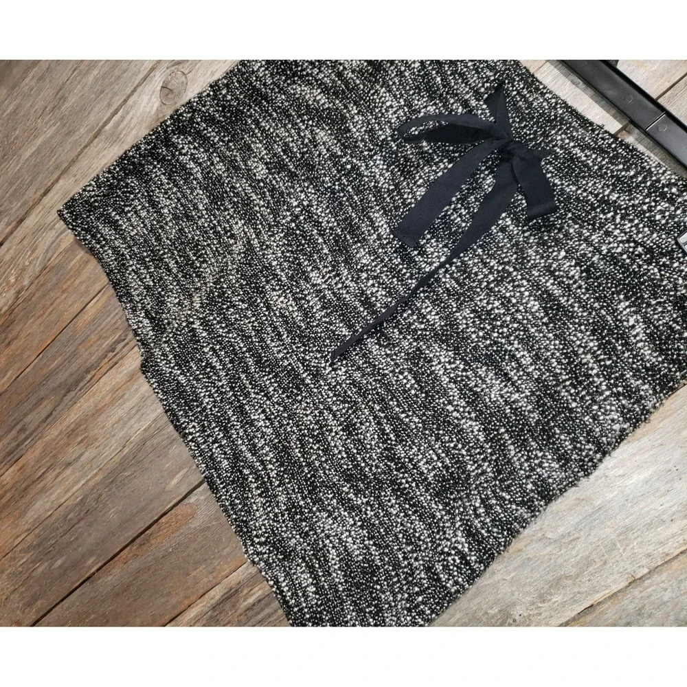 Loft LP Skirt Black White Tweed Boucle Jogger Knit Womens Casual Athleisure Boho
